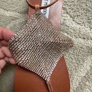 Steve Madden Tan and rhinestone Women's Sandals